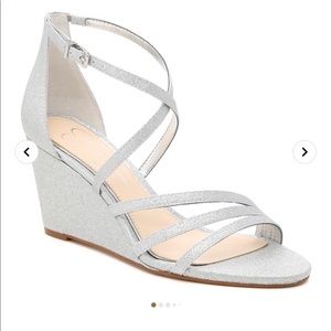 Jessica Simpson silver callyia wedge heels